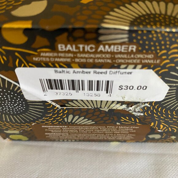 NWT Voluspa Baltic Amber Reed Diffuser - Picture 3 of 4